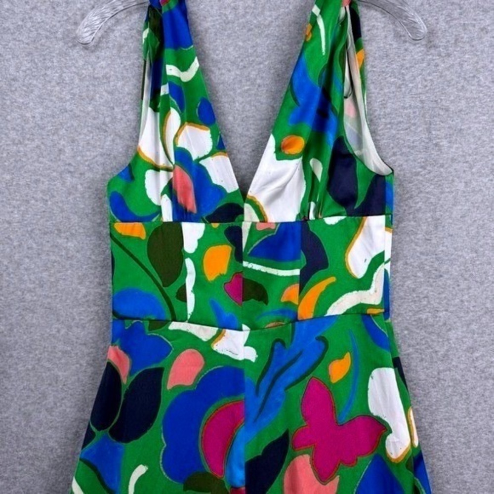 Zara XS Abstract Floral Wide Leg Jumpsuit NWT 70s Retro Artcore Boho Halloween